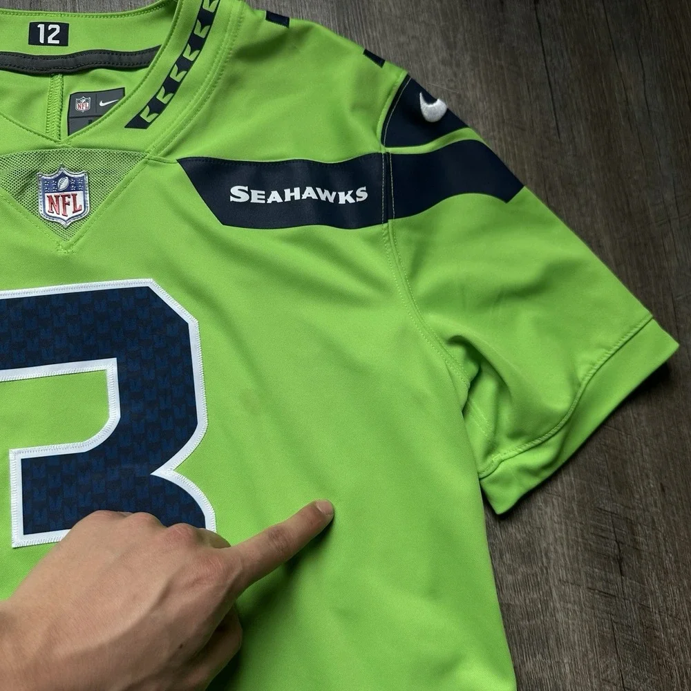 NWT Nike Vapor Seattle Seahawks #3 Russell Wilson NFL Authentic Jersey‎ 40/M